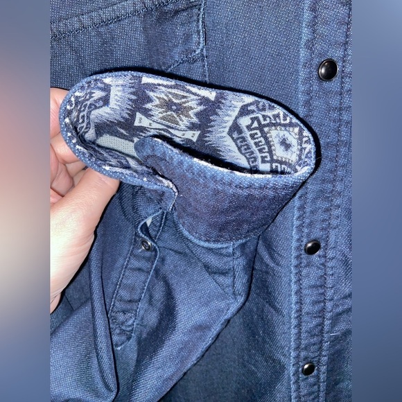 2/30$ Men’s ONLY & SONS dark blue cotton blend stretchy long sleeves shirt Sz XL - Picture 12 of 16